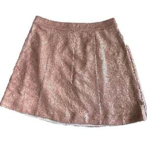 Decree Rose Gold Bronze Sequin Mini Skirt